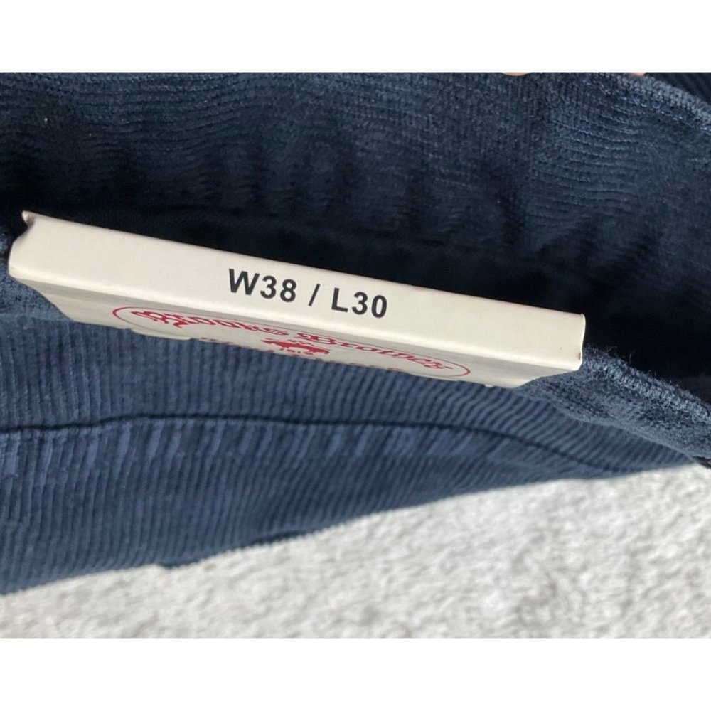 New w/tags Brooks Brothers Mens 38x30 Navy Corduroys Pants Cotton-Spandex - Picture 7 of 13